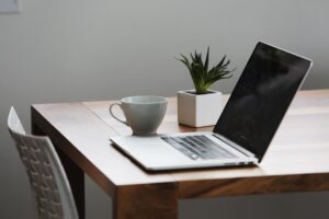 A person on a video call asking does online therapy work as well as in-person sessions