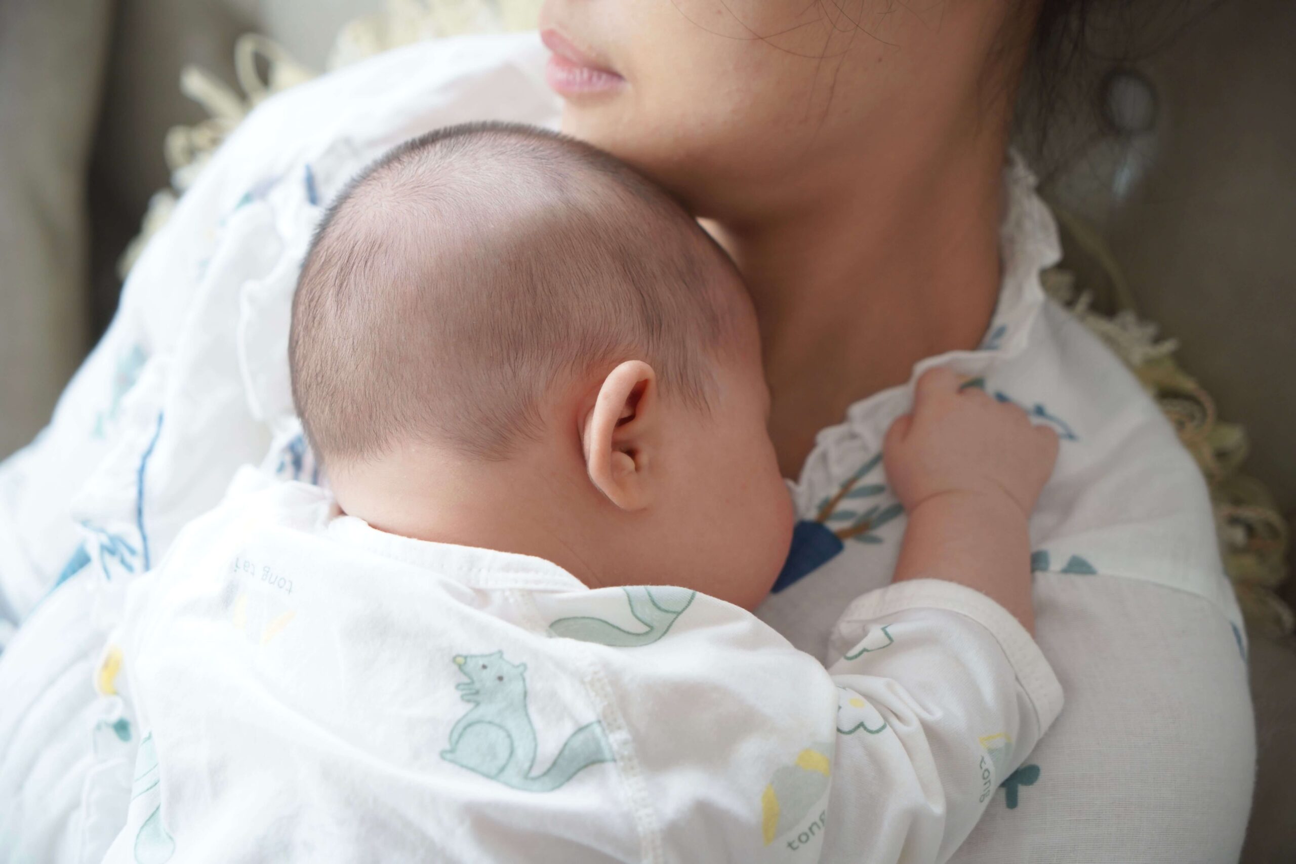 A new parent experiencing postpartum anxiety and depression